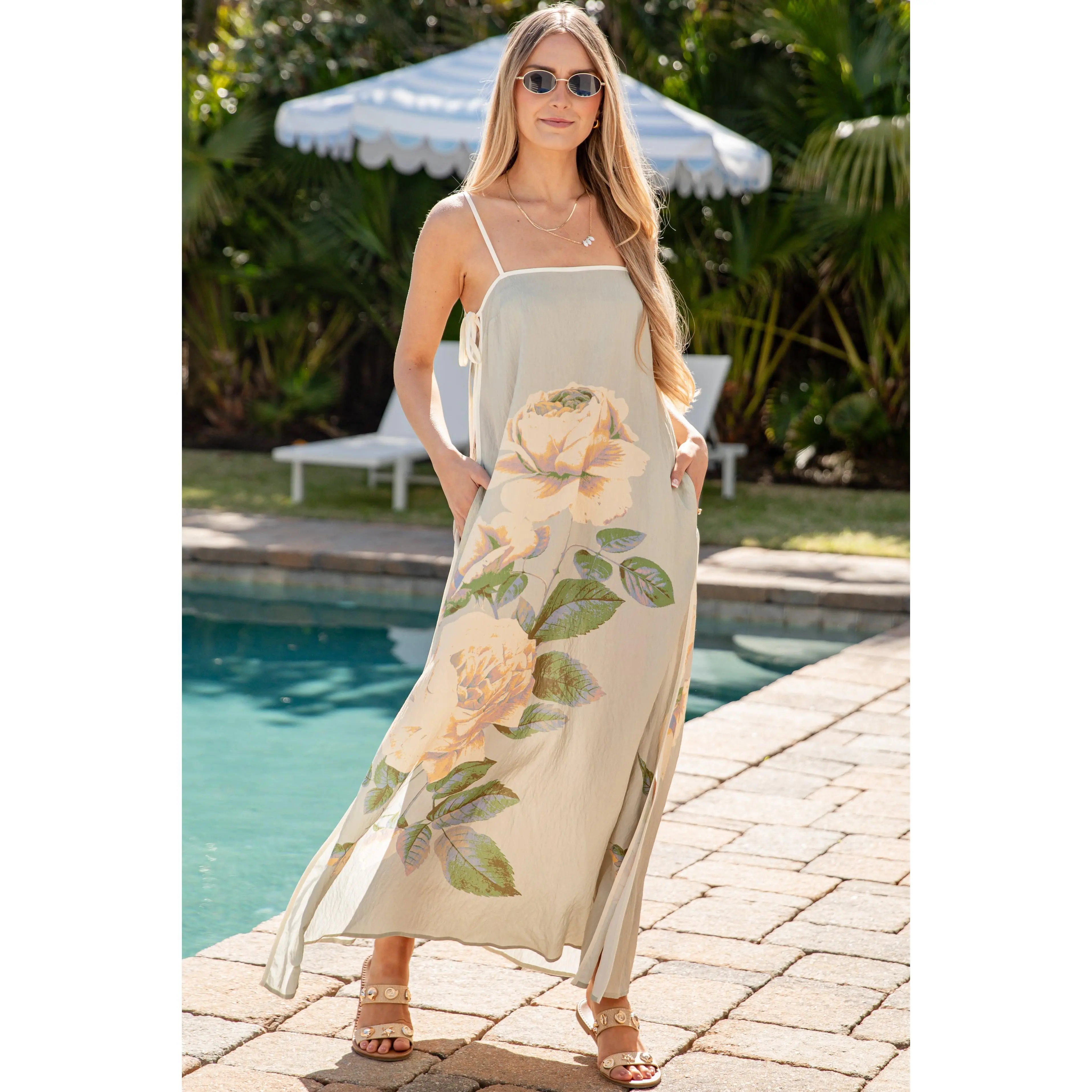 Forever On My Mind Sage Floral Midi Dress