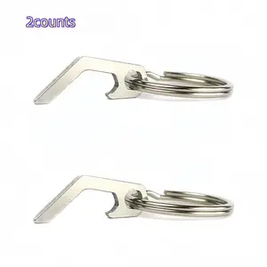 Compact Premium Stainless Steel Mini Water Bottle Opener Keychain, Durable Easy Use Portable, Ideal for Camping Outdoor Adventure Daily Convenience