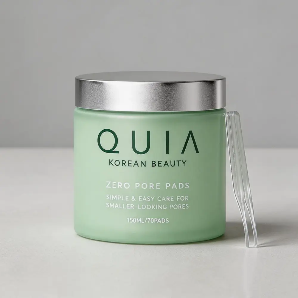 [QUIA]Gentle PHA Exfoliating Toner Pads for Sensitive Skin | QUIA Dual-Action 70 Korean Textured Pads, Instant Hydration, Minimize Pores & Clear Blackheads and Facial Blemishes