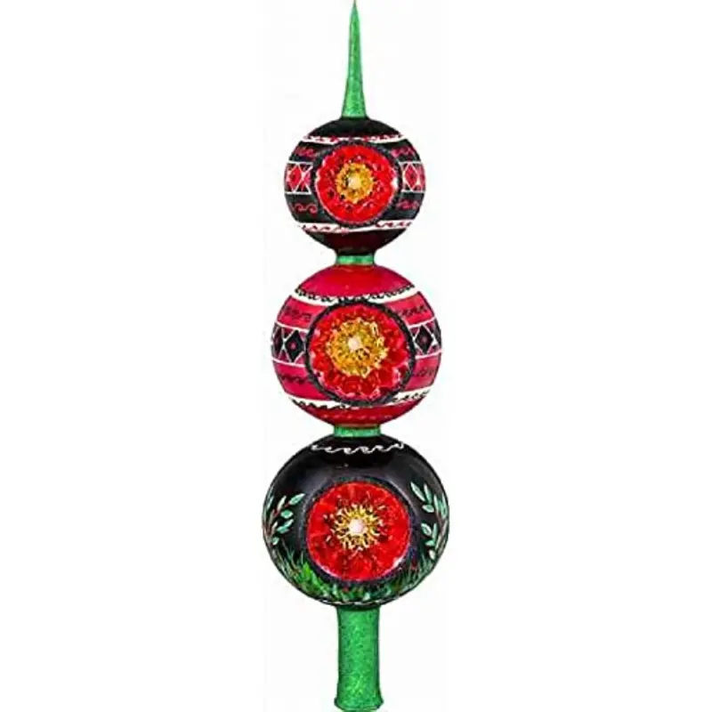 Lvov Pysanky Ram Finial Polish Glass Christmas Tree Topper