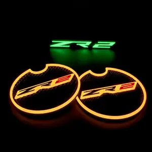 Custom Coasters for 2022-2026 Full Size & Mid Size Trucks Stylish Orange & Black Design ZR2 Logo Coasters Enhance Your Vehicle's Look