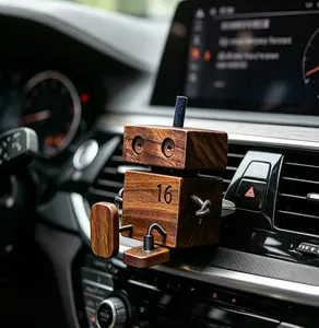 DIBMS Car Air Fresheners Cute Shaking Wooden Man Figurine Diffuser For Car Dashboard Reusable Air Freshener Gifts Car Vent Clip Car Odor Eliminator Fun Car Accessories Gift Set cars accessories car air freshener fun car accessories