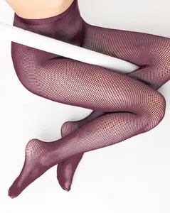 Nylon Spandex Fishnets - Maroon