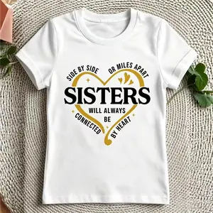 Sisters Best Friend Graphic T-Shirt, Matching Sister Gift Tee for Women