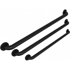 Matte Black Grab Bar Bundle for Commercial & Residential Restrooms - ADA Compliance - 1.5" Diameter - 18", 36", 42" - Pack of 3