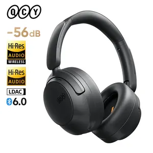 QCY H3S Over Ear Wireless Headphones, Bluetooth 6.0 USB Earphones with -56dB Hybrid ANC, ENC, 102H Playtime, Hi-Res Audio, Deep Bass, Gaming Mode, Foldable Design, Built-in Mic, Ideal for Gaming, Travel