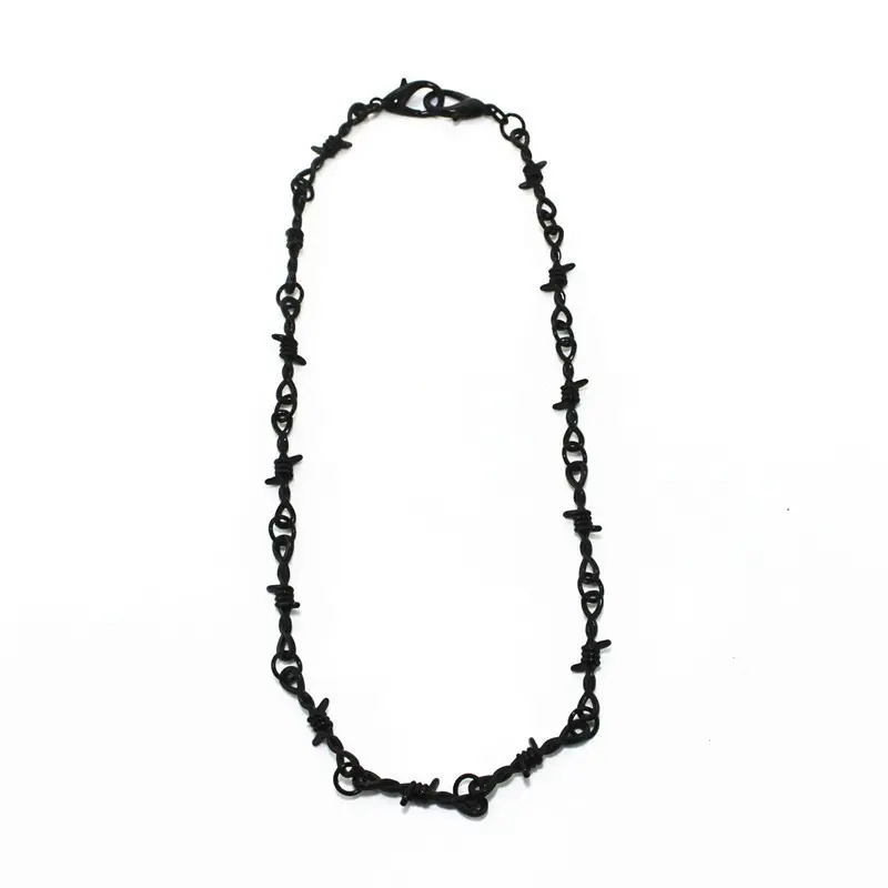 Black thin necklace