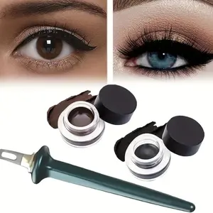 1PC Eyeliner Guide Tools Easy No-Skip Creme Gel Liner Reusable Silicone Eyeliner Brush Enhance Eye Makeup Eyeliner for Shaky Hands Eyeliner