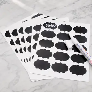 Magnetic Chalkboard Labels for Kitchen Storage Jar Organization, DIY Crafts & Kids Decor. Reusable, Removable, Waterproof, Easy to Clean.