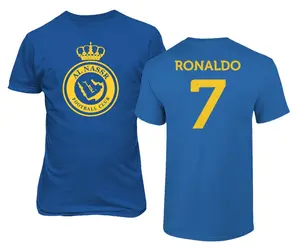 Al Nassr Soccer Saudi Arabia #7 Cristiano Ronaldo Portugal Soccer Player GOAT Jersey Style Adult Unisex T-Shirt