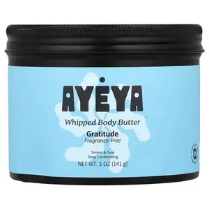 Ayeya Whipped Body Butter, Fragrance-Free, 5 oz (141 g)