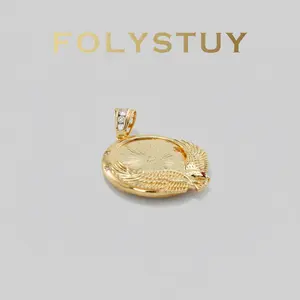 [longEagle's Hold Pendant]FOLYSTUY(K143)18kEagle's Hold Pendant - multi-functional wear - Unique eagle three-dimensional relief.18k gold pendant, width 49mm, length 75.5mm