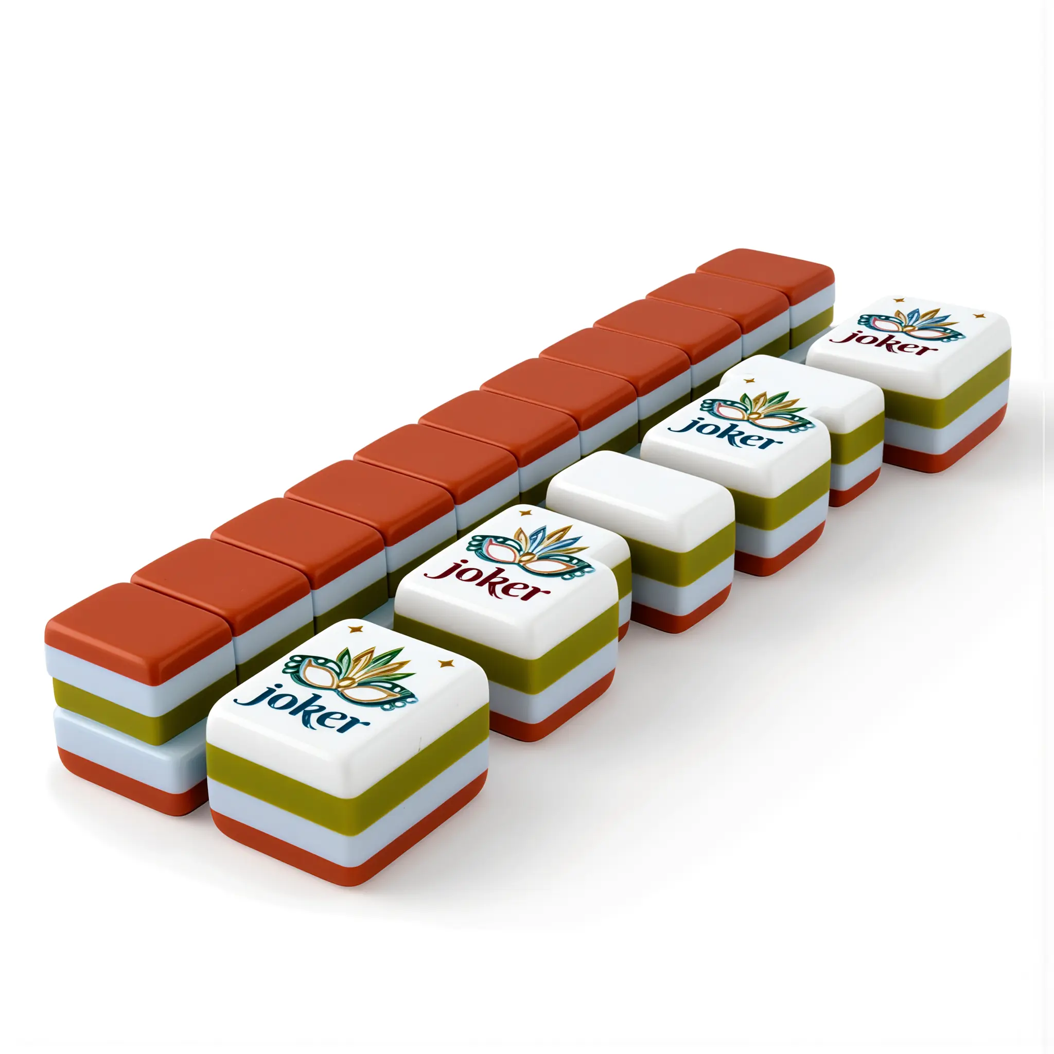 Super Deal 160pcs Engraved Full-Color Emerald Crystal Acrylic American Mahjong Tiles Set, Outdoor Board Game for Camping, Hiking