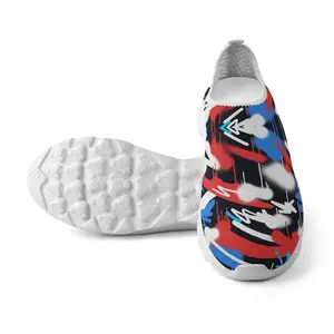 Unisex Graffiti Print Slip On Shoes for Men & Women  Viral Breathable Lightweight House Shoes – Perfect for Home, Yoga & Walking the Dog! Super Comfy Everyday Sneakers