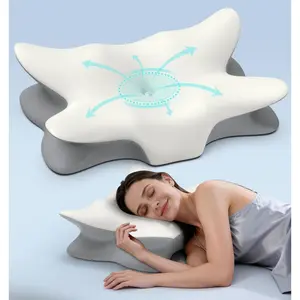 Cervical Neck Pillow for Pain Relief, Ergonomic Side Sleeper Pillow Cooling Memory Foam Pillows for Sleeping, Contour Pillow Orthopedic Bed Pillow for Back Stomach Sleepers