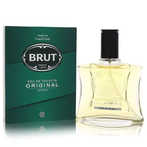 Brut Original Glass Bottle Faberge EDT Spray 3.4oz Classic Masculine Cologne Iconic Heritage Fresh Aromatic Long-Lasting Fragrance Collectible Original Bottle