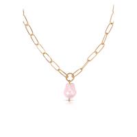 Pink Pearl with 18k Gold Plating