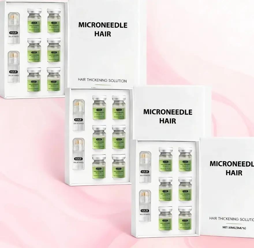 【3 Boxes】Nourishing Hair Roller Serum with Ginger Root Oil, Peppermint Leaf Oil, Sophorolene, Vitamin E, Daily Scalp Care, 5ML X 6 Bottles, Hair Growth Serum, Hair care product for women