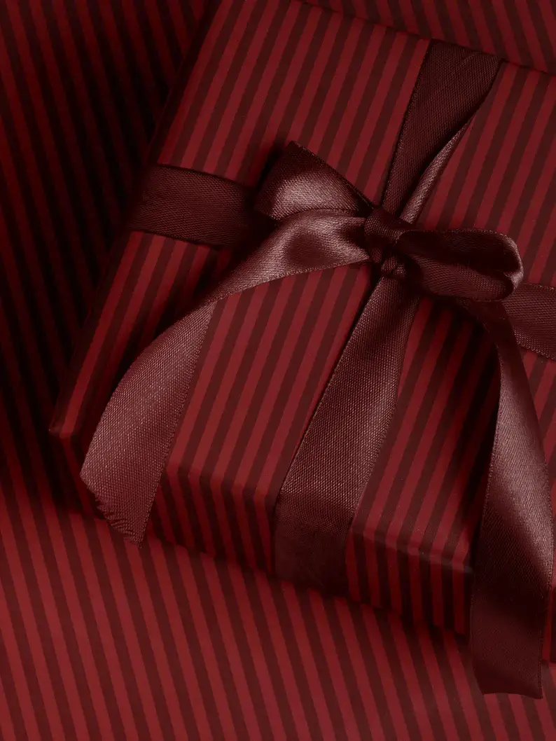Red Stripe Wrapping Paper Roll Gift Wrap Wedding Wrapping Paper Print Elegant Gift Wrap Valentine Wrapping Paper Christmas Gift Wrap for Her