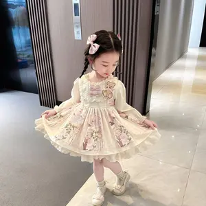 Girls Spring Autumn Winter Princess Dress 2025 New  Dress Children's Fleece Cute Stylish Birthday Puffy Dress