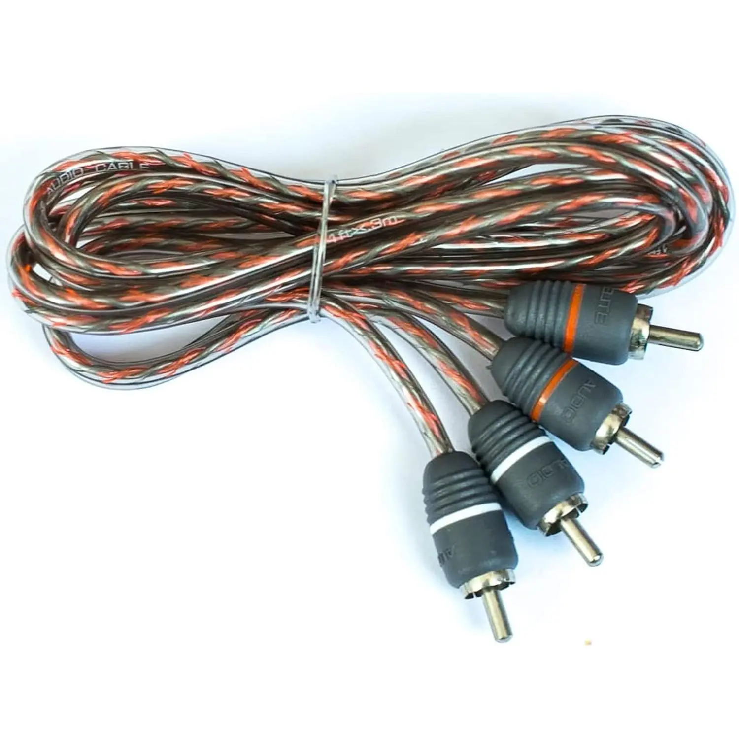 Elite Audio EA-RCA6 2-Ch RCA Cable Connectors - 6ft Male to Male Twisted Wire Pair with Noise Reduction, Durable Aluminium for Car Stereos, Amplifiers
