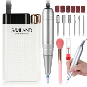 SAVILAND Electric Nail Drill Professional: 40,000RPM PRO Electric Nail Drill - Model M19,Amazing Faster Removel Any Acrylic Nails ,Powerful&Anti Shaking|Perfect Choice for Nail Salon&Pedicure