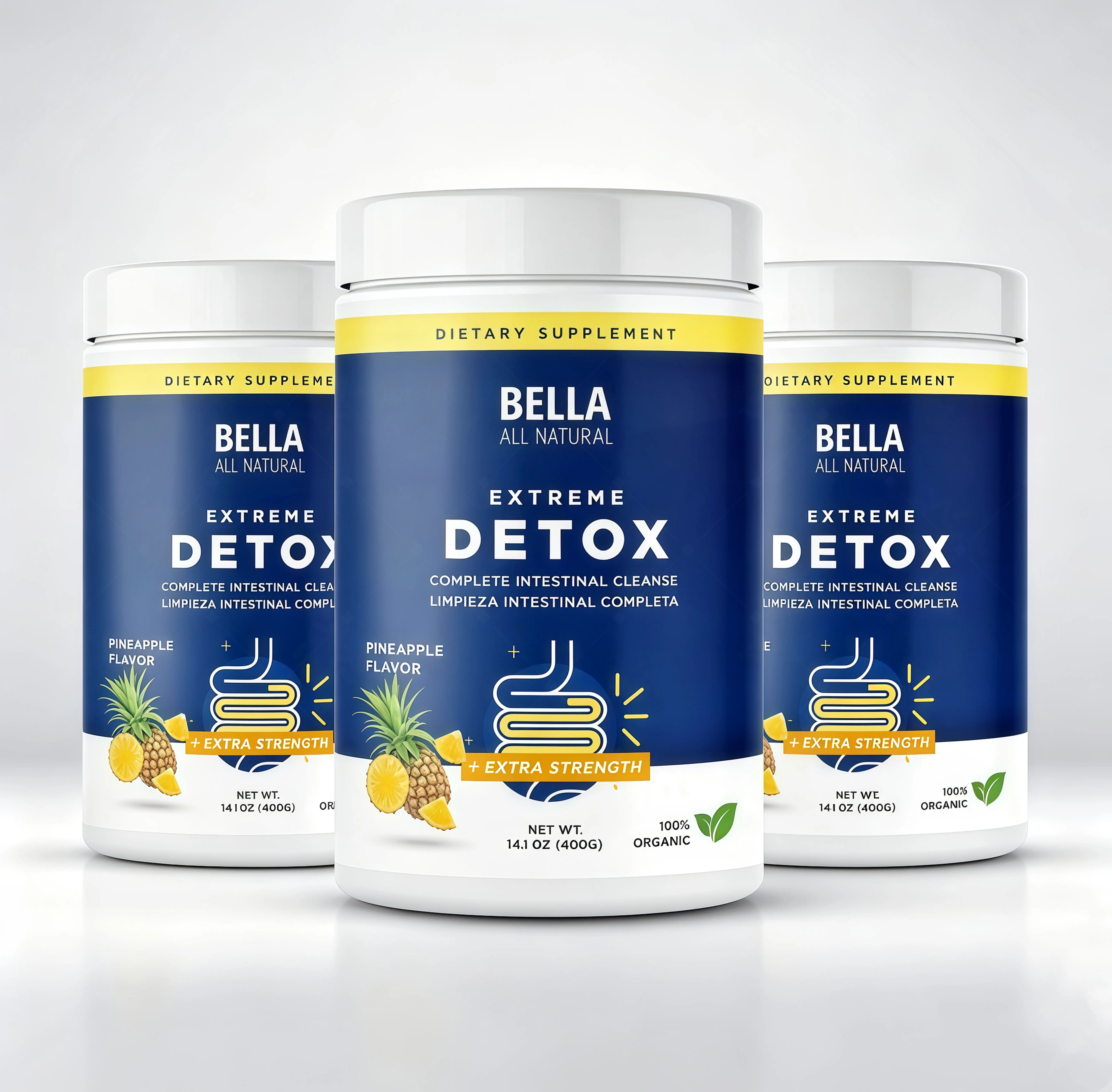 3 Botte Bella All Natural Extreme Detox Powder XS (Pineapple)