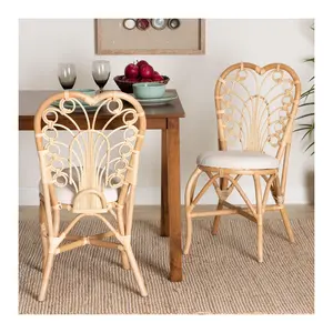 bali & pari Jerica Natural Brown Rattan DiningChair