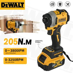 DEWALT DCF850 1/4" Hex Cordless Brushless Impact Driver - Tool Only or Kit,  Variable Speed Trigger,Soft Rubber Handle for Construction, Woodworking Tasks professional screwdriver concrete anchor wrench kit hand mechanic battery compatible repair blade