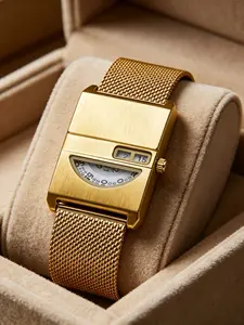 New Women's Metal Smile Pattern Digital Square Quartz Watch, Fashion Casual Daily Wear, High Aesthetic Waterproof Quartz Wristwatch, Multiple Colors Available