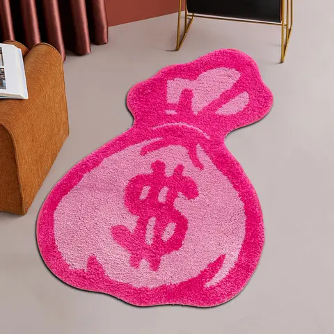 Purse Rugs Tufted Material Cartoon Carpet Anime Home Soft Fur Rugs Children Girl Bedroom Living Room Doormat Decor Floor Mat Decorative Rug Shaggy Area Rug