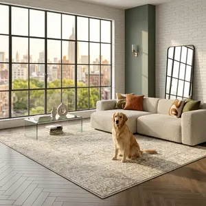 Beige Soft Plush Large Area Rug for Living Room Bedroom Office, Easy to Clean, Cozy and Comfortable, Modern Neutral Style Floor Carpet for Couch, Reading Corner, Dorm and Home Decor