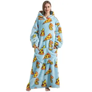 Msrlassn Oversized Hoodie Blanket for Women Men Adults Wearable Hooded Sweatshirt Pullover, 1 Pcs Wearable Blankets Hoodie Super Soft Warm Cosy Sweatshirt with Big Pocket Christmas Gifts Valentine's Day Gift Soft Cozy Blanket
