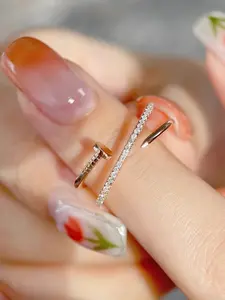 Adjustable Zircon Ring for Men & Women, Elegant Couple Jewelry Gift for Birthdays, Perfect for Girlfriend Wife Lover