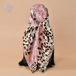 Fashion Leopard Print Head Scarves, Elegant Soft Comfortable All Seasons Head Scarves for Women, Casual Versatile Head Scarves for Daily Wear