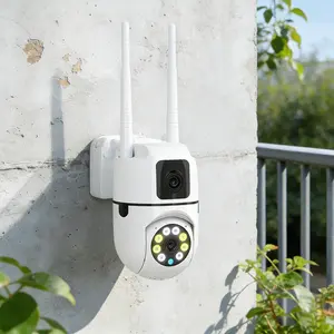 1080P Ptz Outdoor Security Camera, Dual Lens, Wireless WiFi (2.4/5GHz), Home Safety, 360° View, Automatic Tracking, Color Night Vision, Two-Way Audio, Wireless Outdoor Cameras