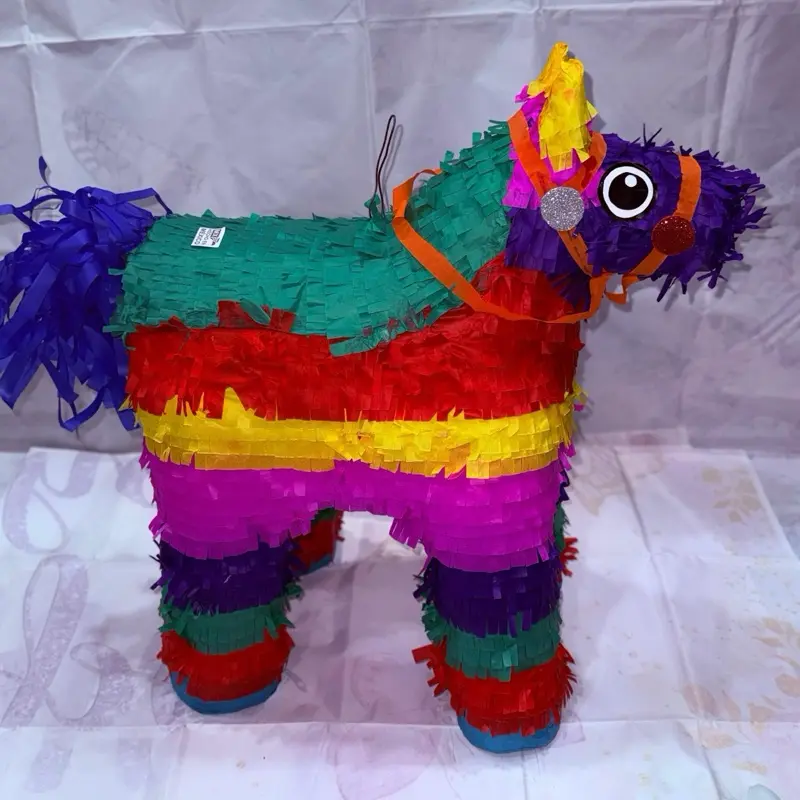 Piñata - Colorful Horse Design with Bright Stripes and Festive Tassels for Parties and Celebrations piñata festival
