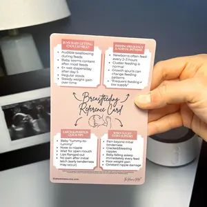 Breastfeeding Reference Card | Latch & Position Guide for New Moms | Postpartum Nursing Essentials | Lactation Cheat Sheet | Baby Feeding
