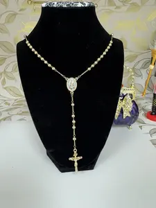 14K Gold Filled Virgen de la Caridad Rosary - Luxurious Religious Rosary for Daily Prayer & Meditation