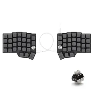 YIVU 60% Split Keyboard, Programmable Ergonomic Mechanical Keyboard with QMK/Vial, Hot-Swap 3/5 Pin, C-to-C Link, Dual Rotary Encoders & RGB, for Coding and Gaming