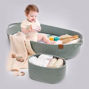 Baby Changing Basket -Lily Green