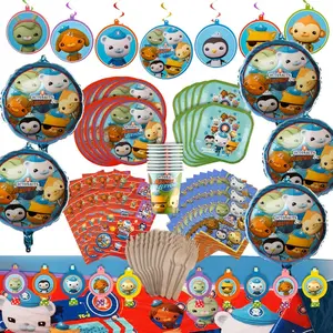 Octonauts above and beyond party in a box kit complete set 100 pieces plates cups banners utensils balloons stickers gift bags decorations and more kwazzi barnacles dashi