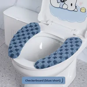 Winter Toilet Seat Cover Pad, Toilet Seat Protector, Thickened & Soft Design, Easy Clean Bathroom Accessory, Ideal for Home Use, Durable & Stylish