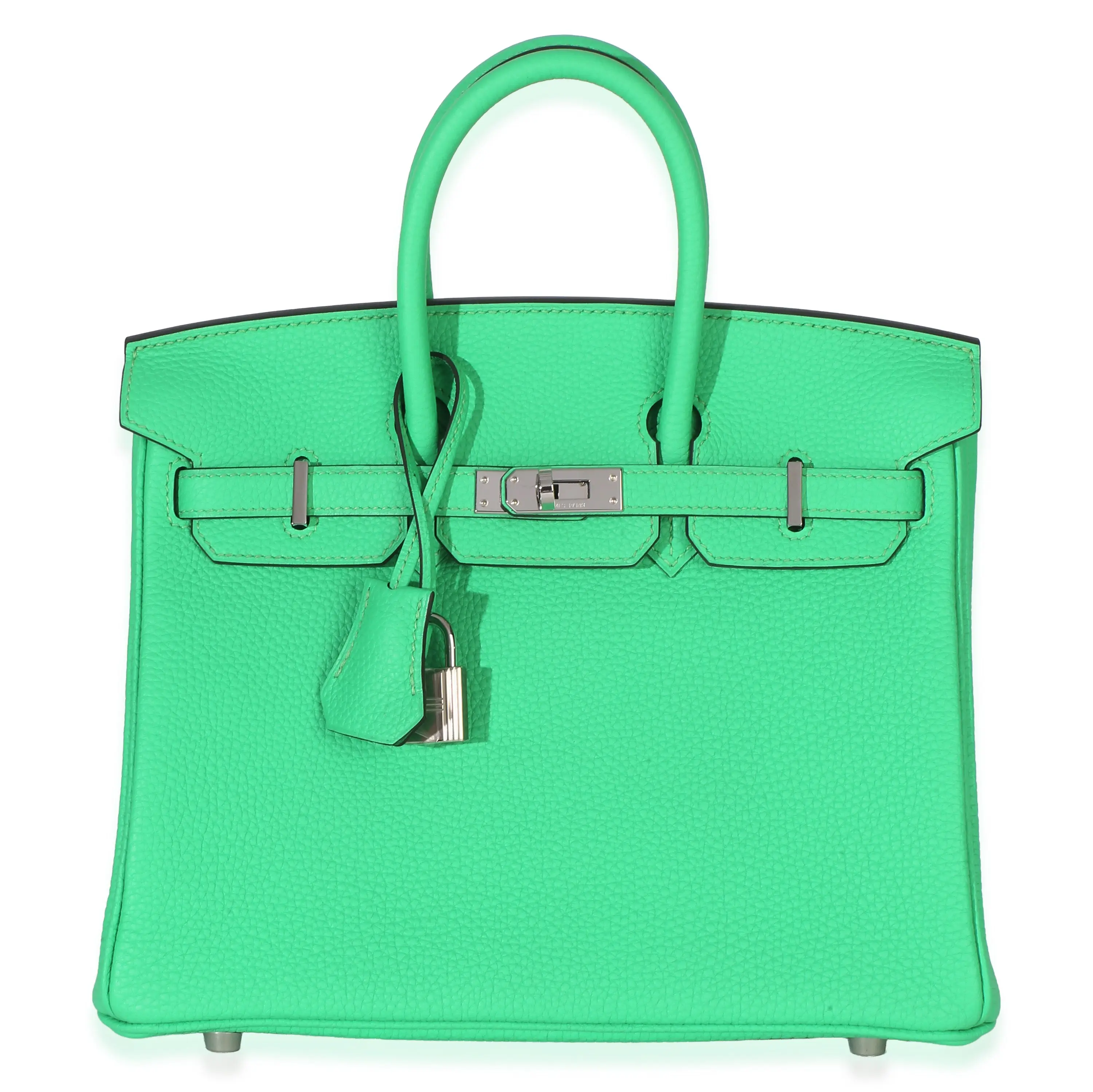 Pre-owned Leather Tote bags Vert Comics Togo Birkin 25 PHW