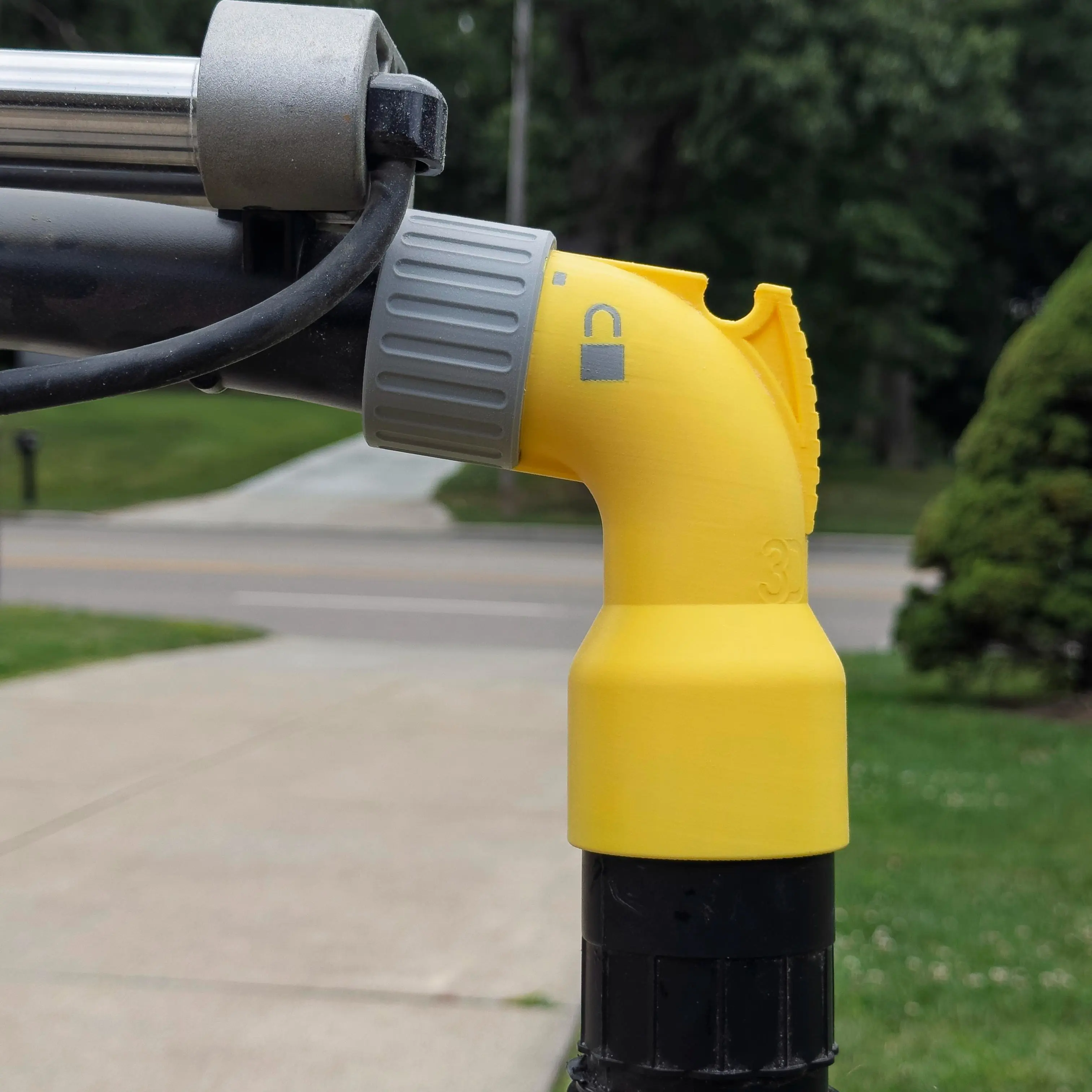 Dust Port Adapter Elbow with Bucket Hook for DeWALT Corded Miter Saws (Fits 2-1/4" Hose)