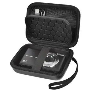 Camera Storage Bag, Portable Camera Storage Case with Zipper & Strap, Camera Accessories for FHD 1080P Mini Camera, Smartphone