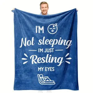 Funny Flannel Blanket Gift for Dad Brother Uncle Grandpa Husband, Birthday Father's Day Christmas Anniversary Retirement, Creative Men's Gift