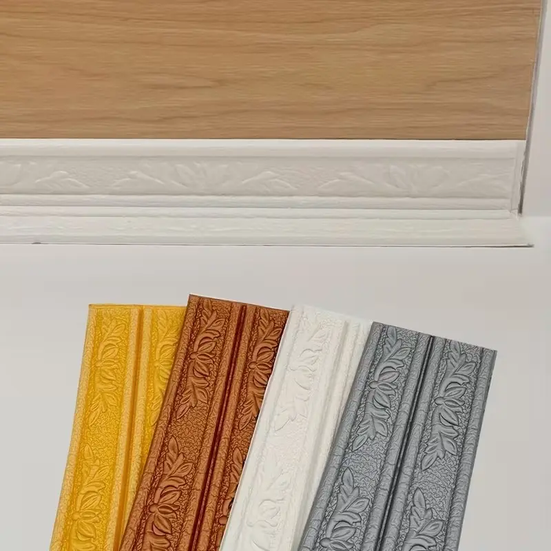 Self Adhesive Baseboard Molding Trim, Decorative Wall Lines, Peel and Stick Base Foam Wallpaper, Easy Installation, Home Decoration, Accent Wall Peel and Stick