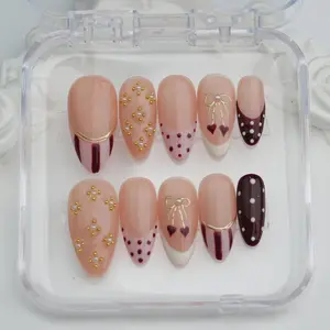 Handmade Star Press On Nails: Custom Gel Faux Acrylic Nails.gift for her
