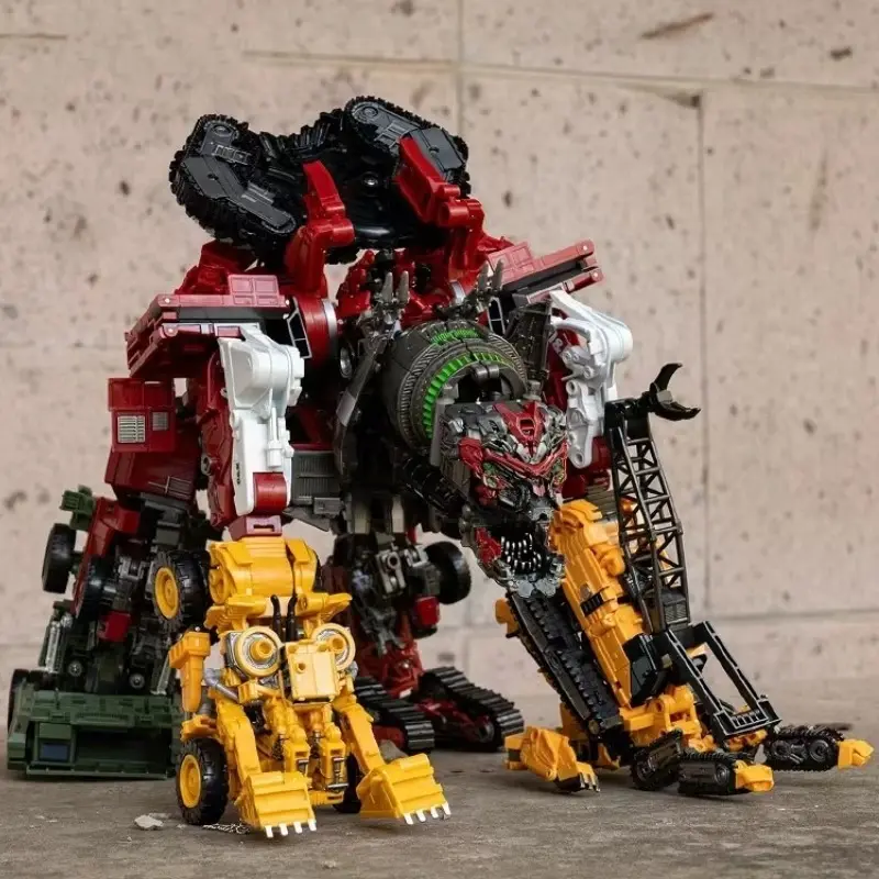 DD02 Anime Transformation Toys AOYI 8 IN 1 Cool Action Figure Scrapper Model G1 KO SS60 Devastator Engineering Car Robot Kid Boy